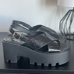 Brand New, Never Worn Nasty Gal Chunky Platform Sandals